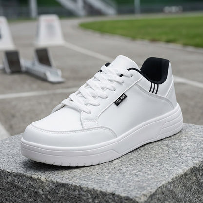 Men's Casual Sports Sneakers Low Top All-Season White Shoes