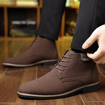 Vintage Men’s Chukka Boots Short Lace-Up Casual Formal Shoes