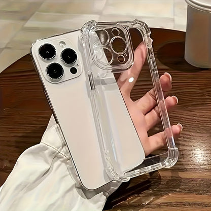 Luxury Transparent Shockproof TPU Phone Case for iPhone