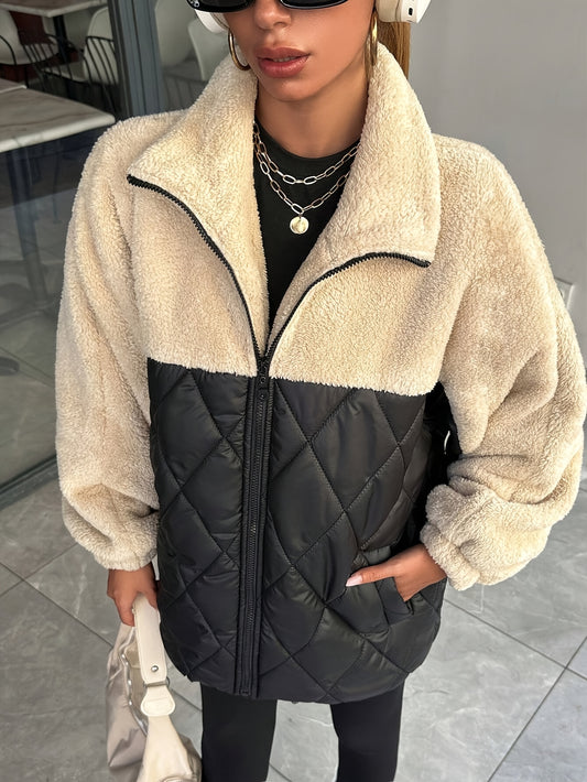 Women's Elegant Korean-Inspired Korean-Style Jacket Coat - Korean Wave (K-Drama) Inspired Collar Blazer, Machine-Washable Solid Color Long Sleeve Jacket with Pockets, Casual to Formal Outerwear (No Belt)