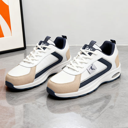 ZERJER Men'S Casual Sports Shoes | Comfortable Low-Top Lace-up Sneakers with Thick Rubber Sole, Faux & Fabric Upper, Breathable for Daily & Casual Wear, Suitable for Hiking & Outdoor Activities, Sizes 39-48