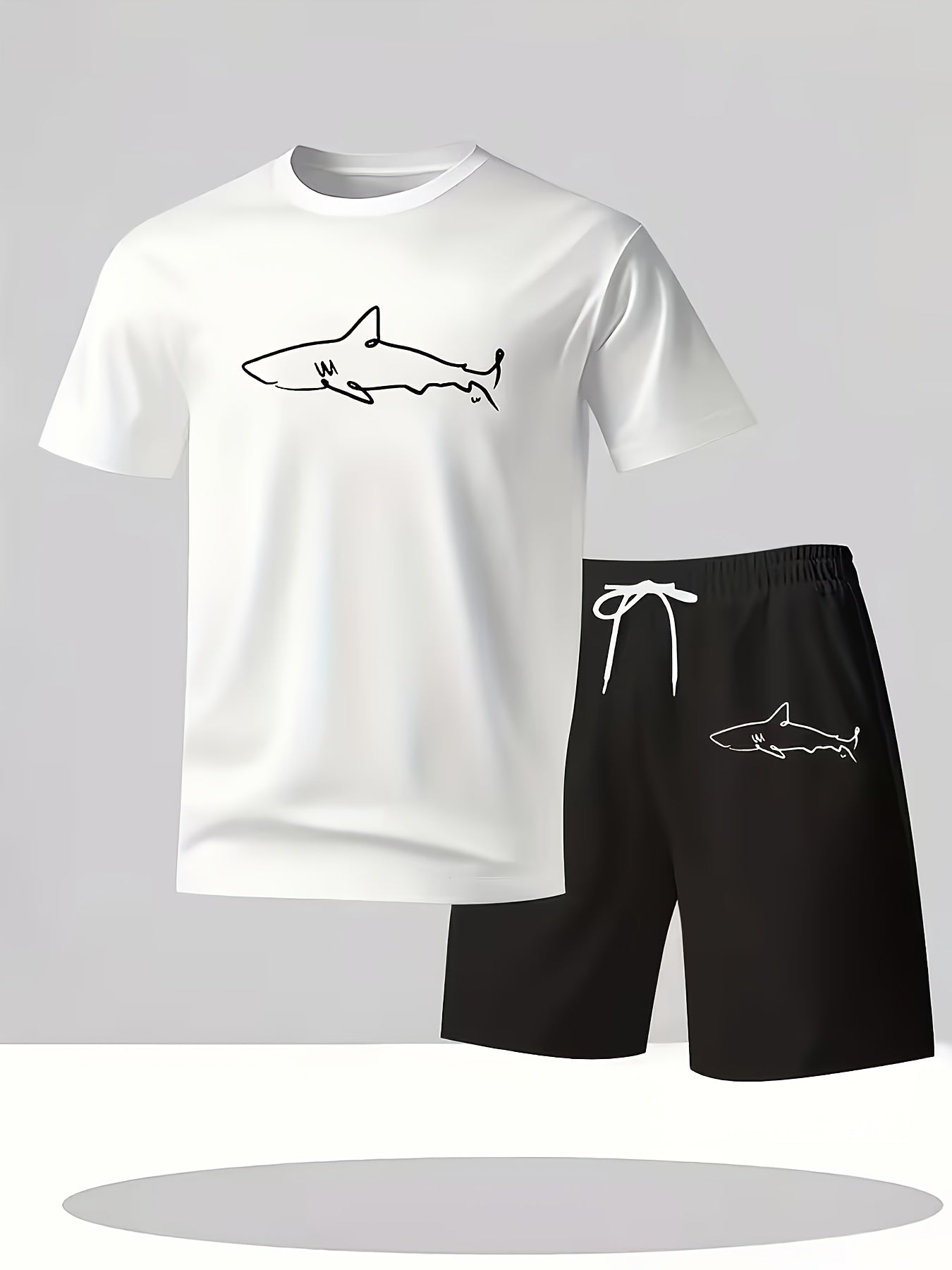 Men's Casual Short Sleeve T-Shirt & Shorts Set for Summer