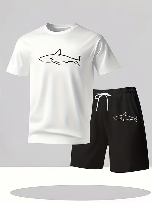 Men's Casual Short Sleeve T-Shirt & Shorts Set for Summer - ayq