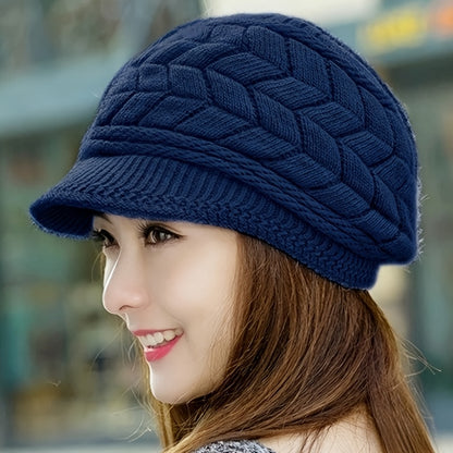 Women's Wool Beret Hat Warm Autumn Winter Outdoor Cap