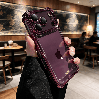 Luxury Shockproof Transparent Phone Case with Wireless Charging