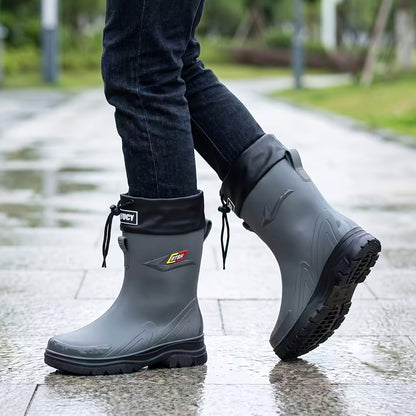 Men's Lightweight Waterproof Ankle Boots with Non-Slip Sole