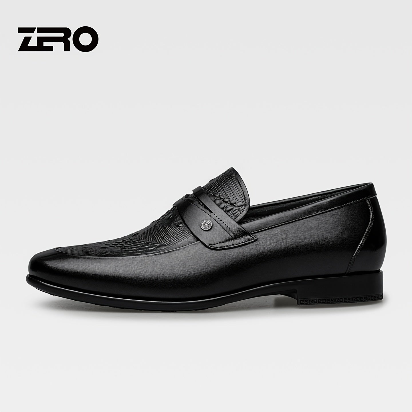 Men's Lightweight Leather Derby Shoes Slip-On Formal Business