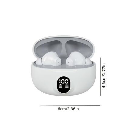 LED power display wireless headphones, Type-c charging case, long range, low latency, adaptable to cell phones, tablets, laptops, compact and portable, exquisite wireless earbuds, sports music lovers gift preferred recommenda