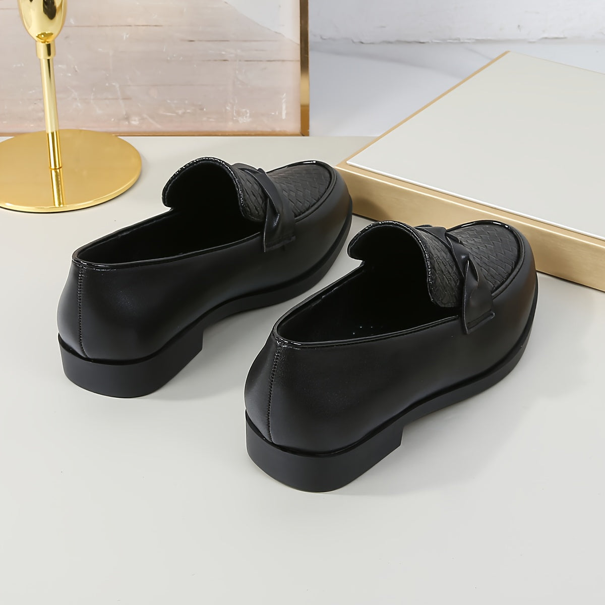 Boys' English Style Plaid Loafers Soft Sole Casual Shoes