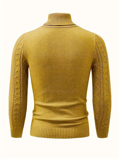 2024 New Cross-Border Men'S Plaid Knit Pullover Sweater (Men'S Warm Top)