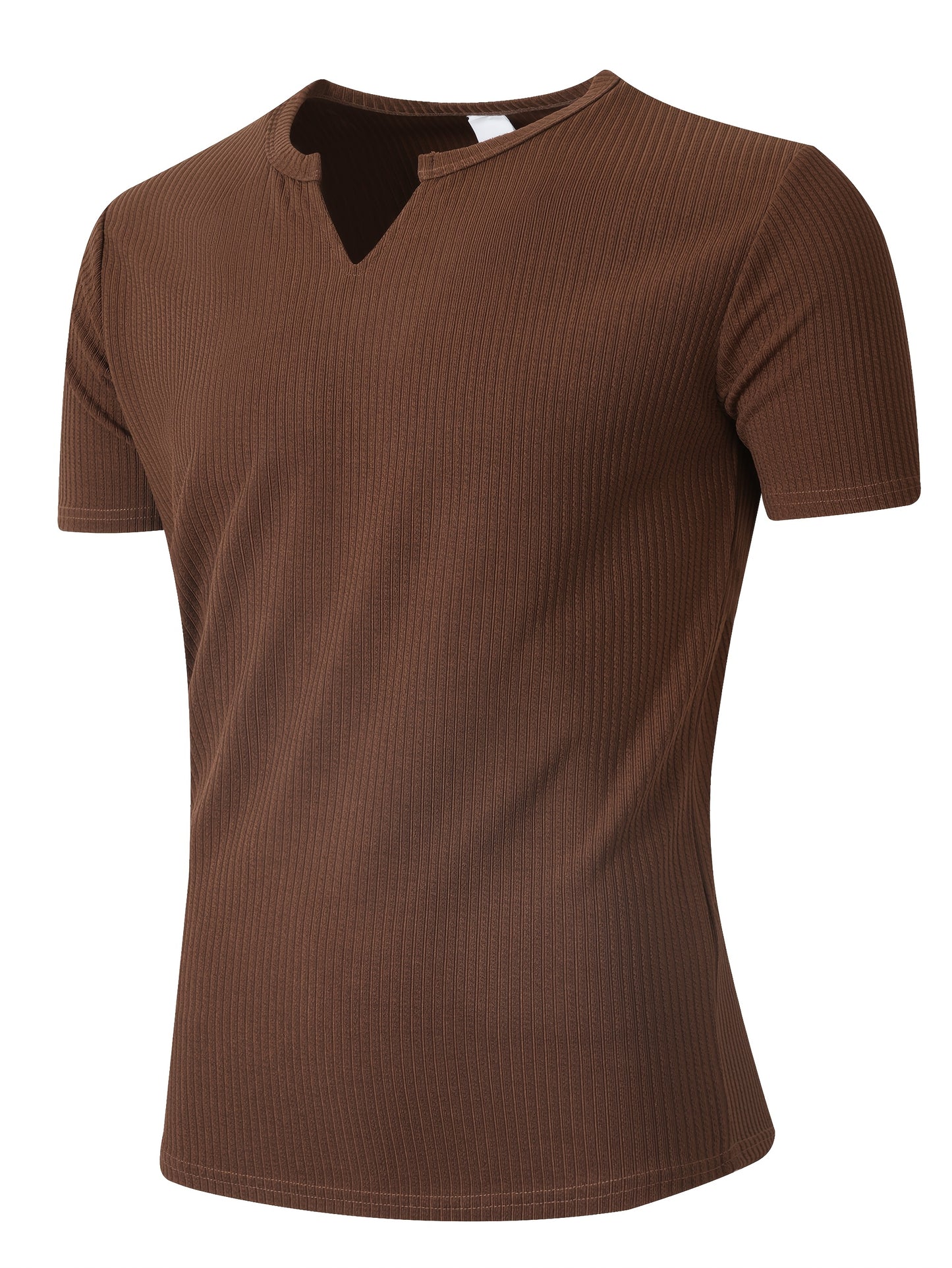 Men's Slim V-Neck Casual Short Sleeve T-Shirt for Summer