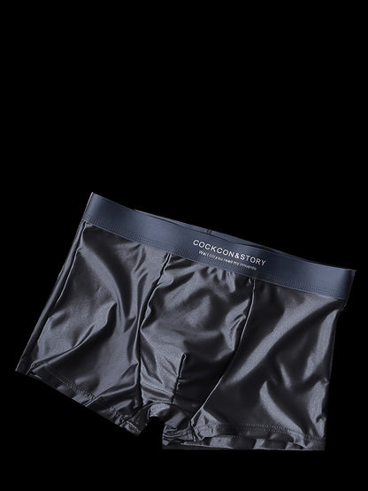 Men's Light Luxury Boxer Briefs 4-Pack Breathable Summer Wear