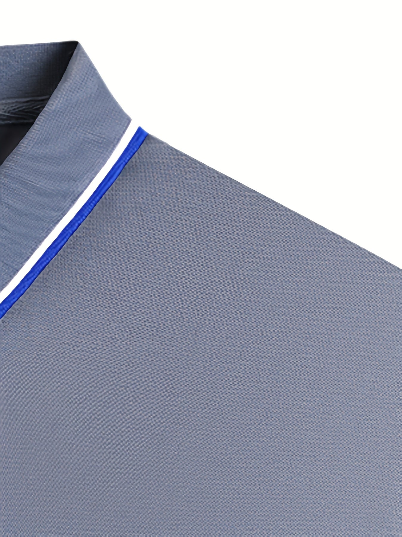 Men'S Comfortable POLO Shirt | Classic Button-Up Lapel Collar, Casual Style, Short Sleeve, Solid Color - ayq