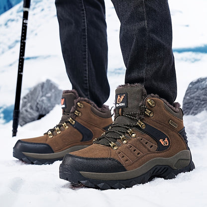 Winter Plus Velvet Warm Outdoor Hiking Shoes Men And Women Casual Sports Shoes Couples Large Size Shoes