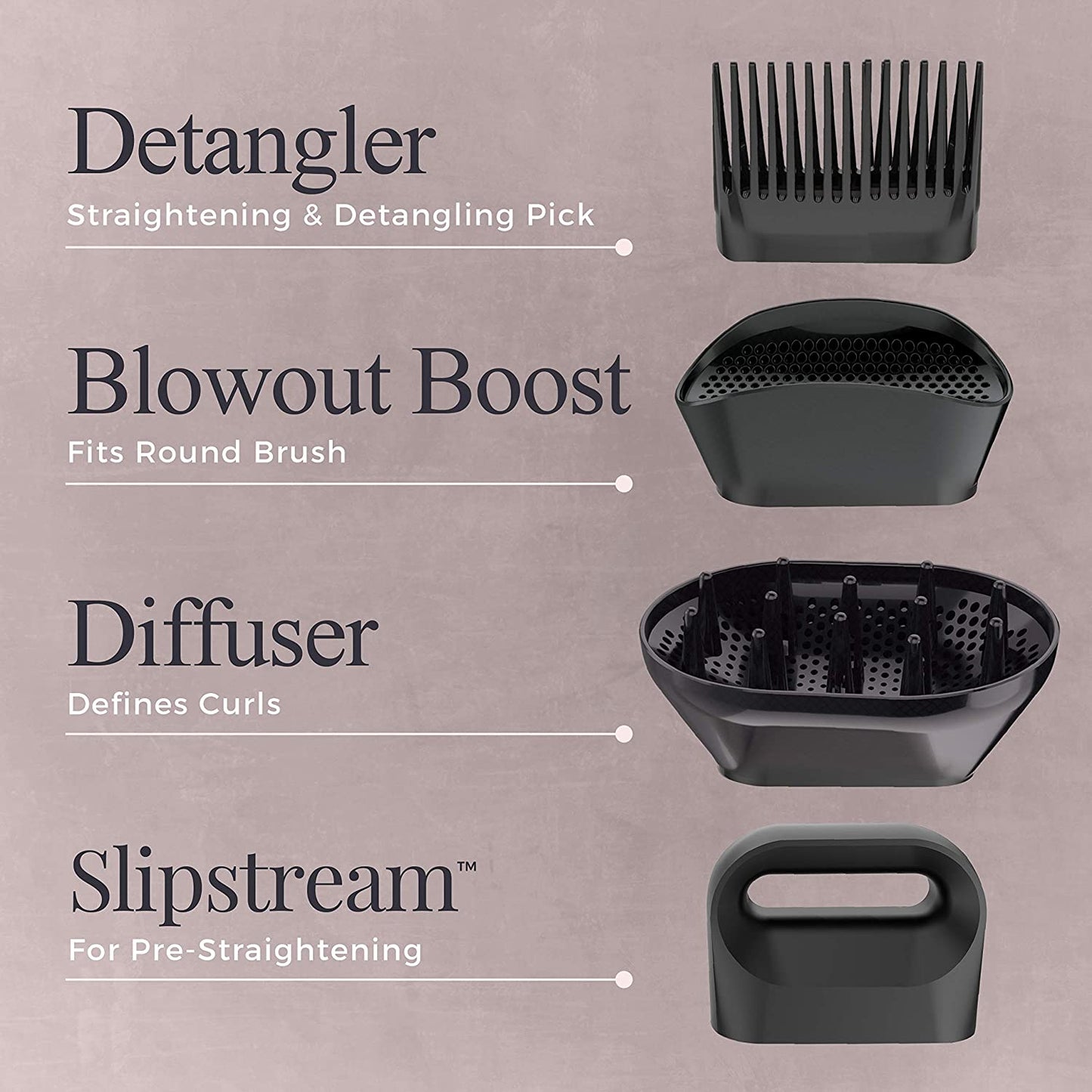 Remington Pro Wet2Style Hair Dryer, with Ionic & Ceramic Drying Technology, Mauve, 1875 Watts of Drying Power