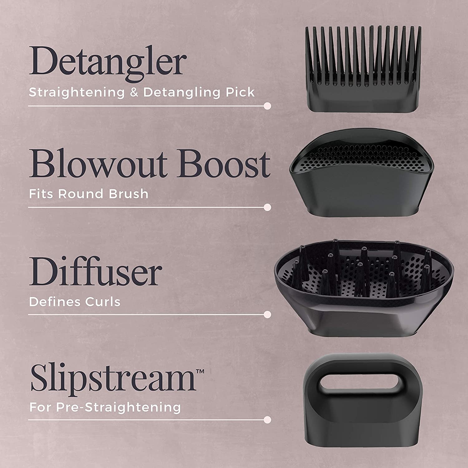 Remington Pro Wet2Style Hair Dryer, with Ionic & Ceramic Drying Technology, Mauve, 1875 Watts of Drying Power