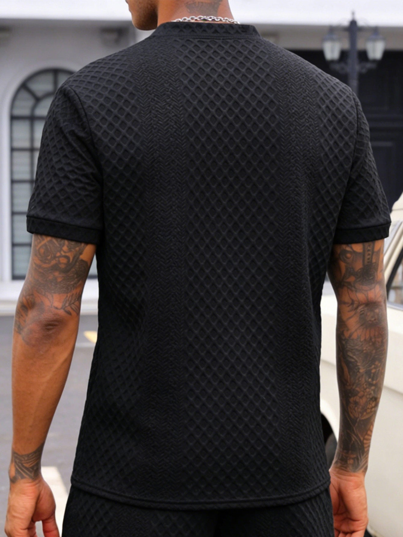 Fashionable and Simple Casual Short-sleeve T-shirt for Daily Commuting and Shopping, a Comfortable and Breathable Top for Men - ayq