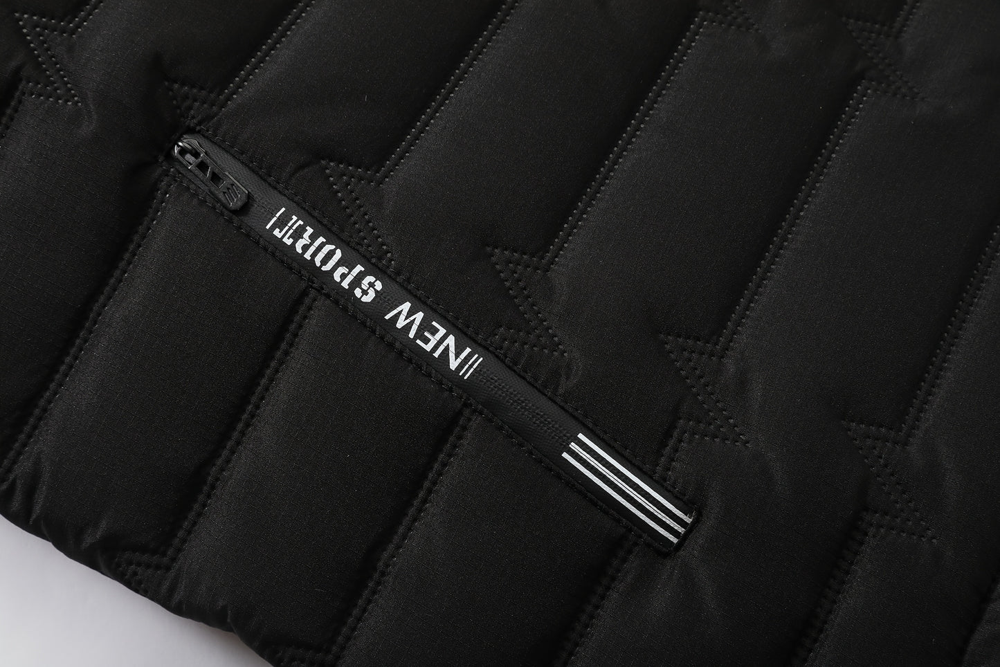 Men's Outdoor Sports Warm Vest Jacket, Stand Collar Multi-Pocket Practical Vest, Soundwave Technology Composite Print Windproof High Quality Sports Jacket - ayq