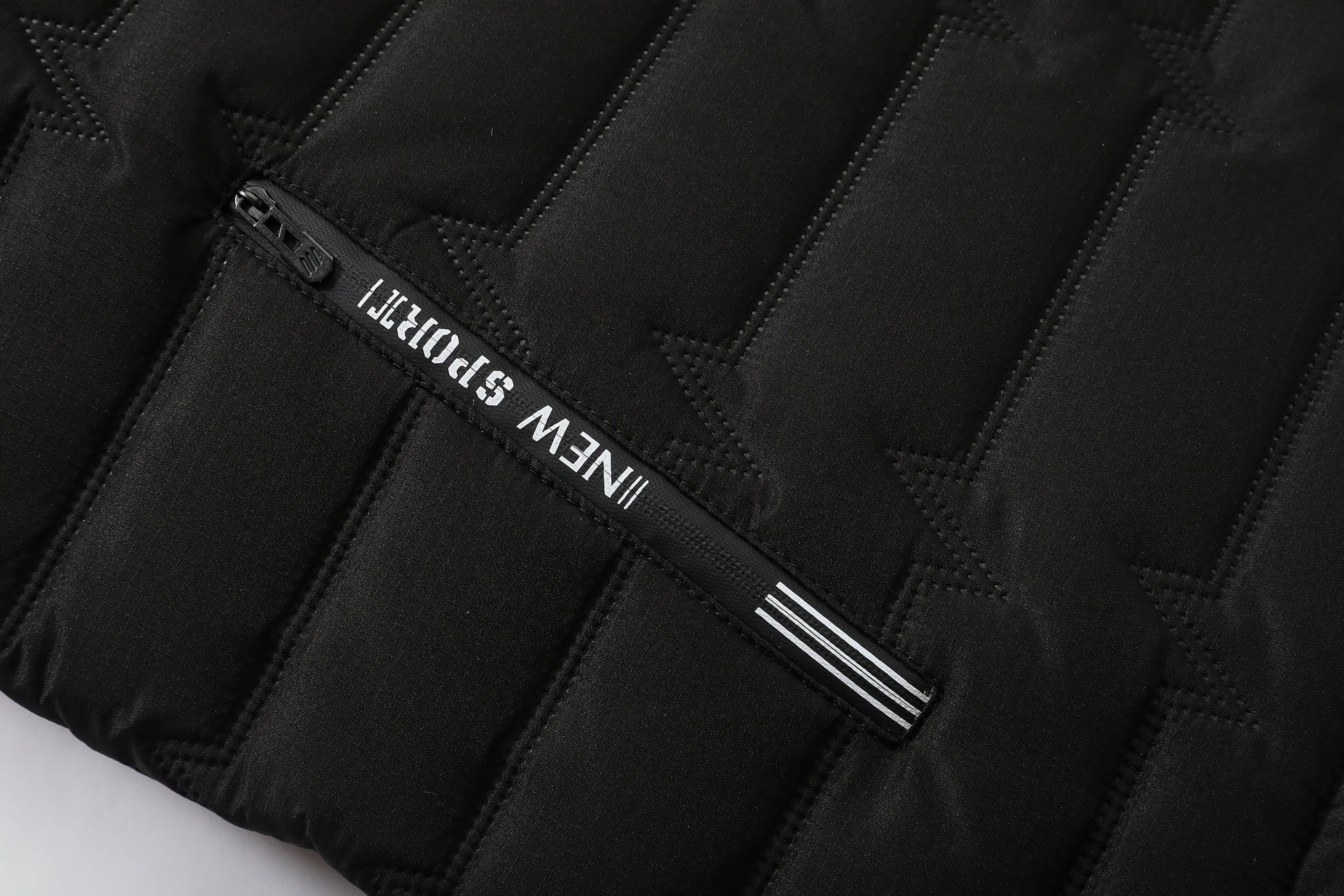 Men's Outdoor Sports Warm Vest Jacket, Stand Collar Multi-Pocket Practical Vest, Soundwave Technology Composite Print Windproof High Quality Sports Jacket - ayq