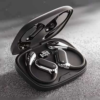 SENBOWE Wireless Earbuds with Digital Display Charging Case - Touch Control, Condenser Mic, Non-Waterproof, Open-Back Design, USB Charging, Type-C, for Gaming & Cellphones, Adult - Plastic Material
