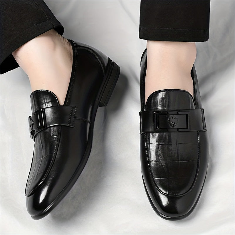 Men's Business Casual Slip-On Loafers with Breathable Microfiber
