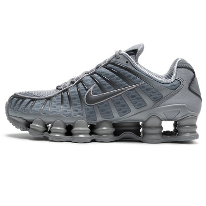 Nike Men’s Wolf Grey Shox TL Low-Top Cushioned Sneakers