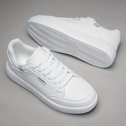 Men's Casual Sports Sneakers Low Top All-Season White Shoes
