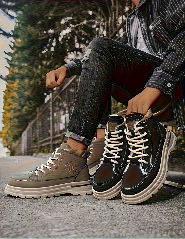 Տղամարդկանց ձմեռային կոշիկներ, հաստացված արտաքին հագուստի համար նախատեսված արշավային կոշիկներ, նորաձև բազմակողմանի աշխատանքային կոշիկներ, բրիտանական կարճ կոշիկներ