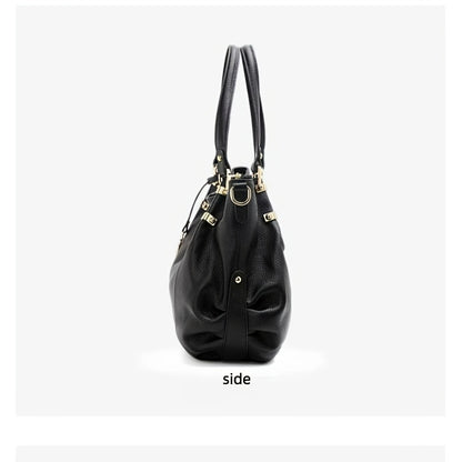 Women's Genuine Leather Shoulder Bag with Removable Strap