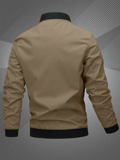 Տղամարդկանց Letter Embroidered Casual Bomber Jacket Gifts Best Sellers