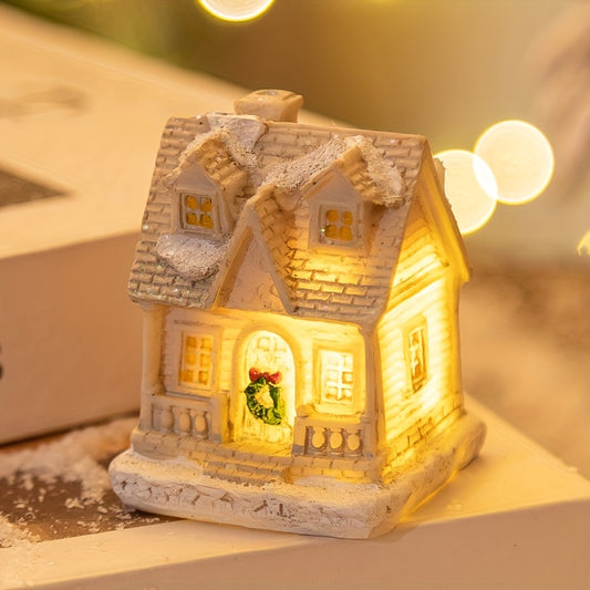 A Festive Resin Home Decoration - Glowing Mini Ornaments for Christmas And New Year, Perfect Holiday Gifts, Christmas Decor, Suitable for Room Decoration.
