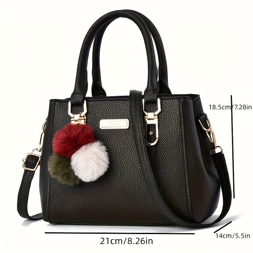 Էլեգանտ մեծ տարողությամբ նորաձև ձեռքի պայուսակ |, Միագույն, կայծակաճարմանդով փակվող, աստառ, եզրագծված