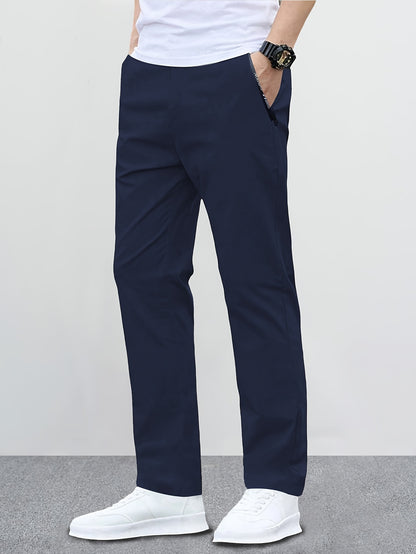 Boys' Versatile Straight Leg Casual Outdoor Pants with Pockets