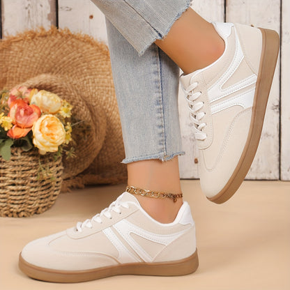 Women's Breathable Knit Sneakers - Lightweight, Comfortable Lace-Up Low Tops in Solid Colors for Summer Walking & Jogging