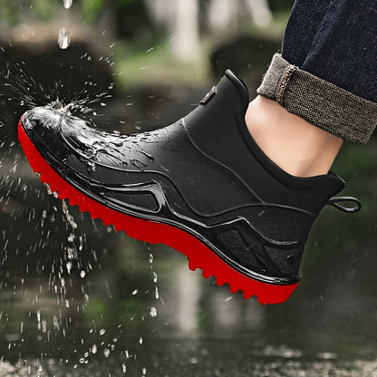 Men's All-Season Outdoor Slip-On Rain and Hiking Boots
