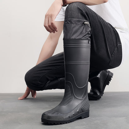 Men's Waterproof Slip-Resistant Outdoor Rain Boots for Fishing