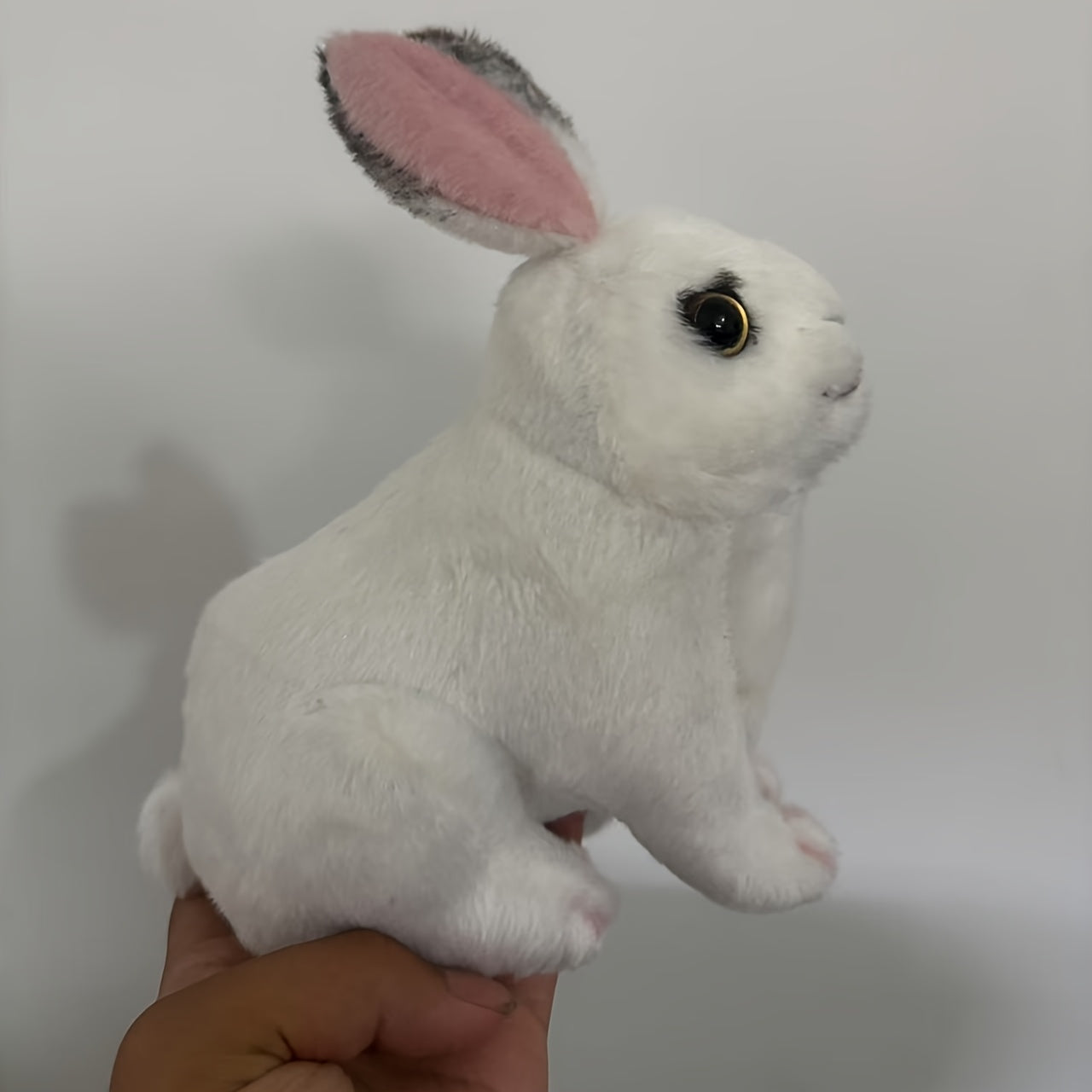 6.2-Inch Plush Toy of a Colorful Rabbit And a White Rabbit, Stuffed Animal for Holiday Gifts.