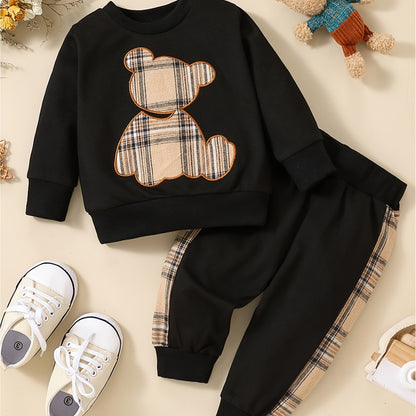 Toddler Baby Boy Clothes Outdoor Set Long Sleeve Sweatshirt Top Casual Pants Fall Winter Outfit Sweatsuit