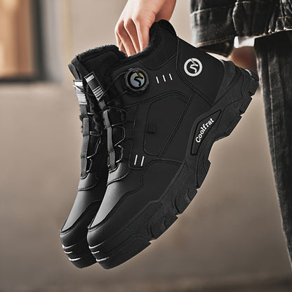 Տղամարդկանց նոր ձմեռային հաստ շերտով կոշիկներ, երեք գույնի, հարմարավետ և տաք, հեշտ հագնվող/հանվող, բռնակի դիզայնով, հարմար է բացօթյա ձյան, լեռնագնացության և լեռնագնացության համար։