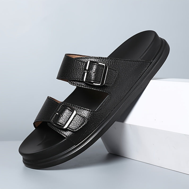 Men's Slip-On Moccasin Sandals with Cushioned Arch Support