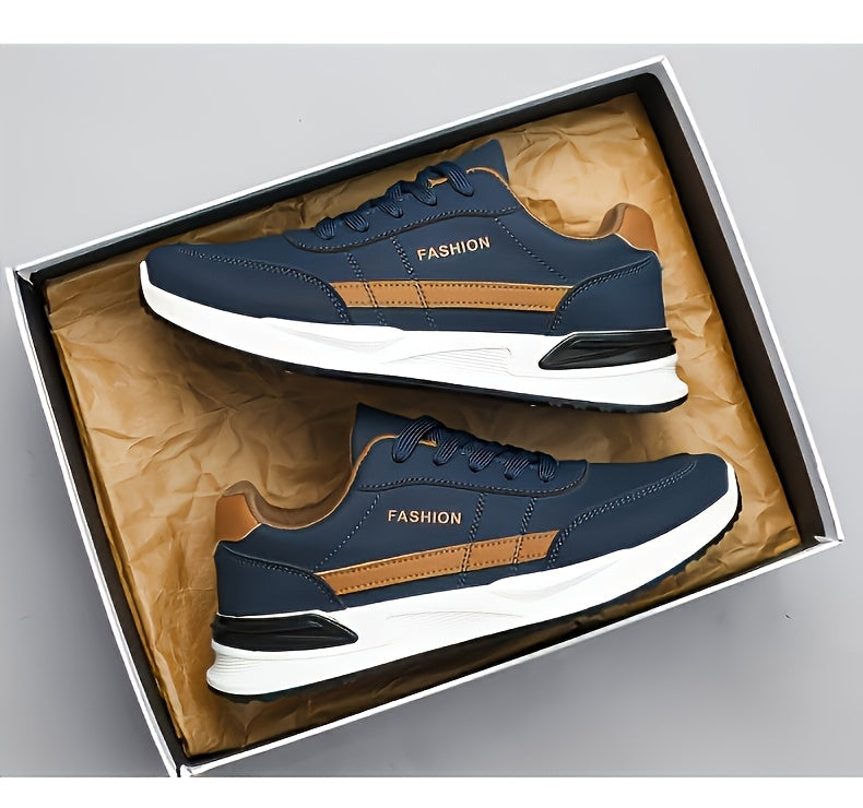 Men's Road Running Shoes, Large Size Men's Outdoor Hiking Shoes, Lace-up Walking Shoes, Training Shoes, Low-top Running Shoes, Trendy Skate Shoes, Student Casual Sneakers for Spring, Summer, Autumn, and All Seasons - ayq
