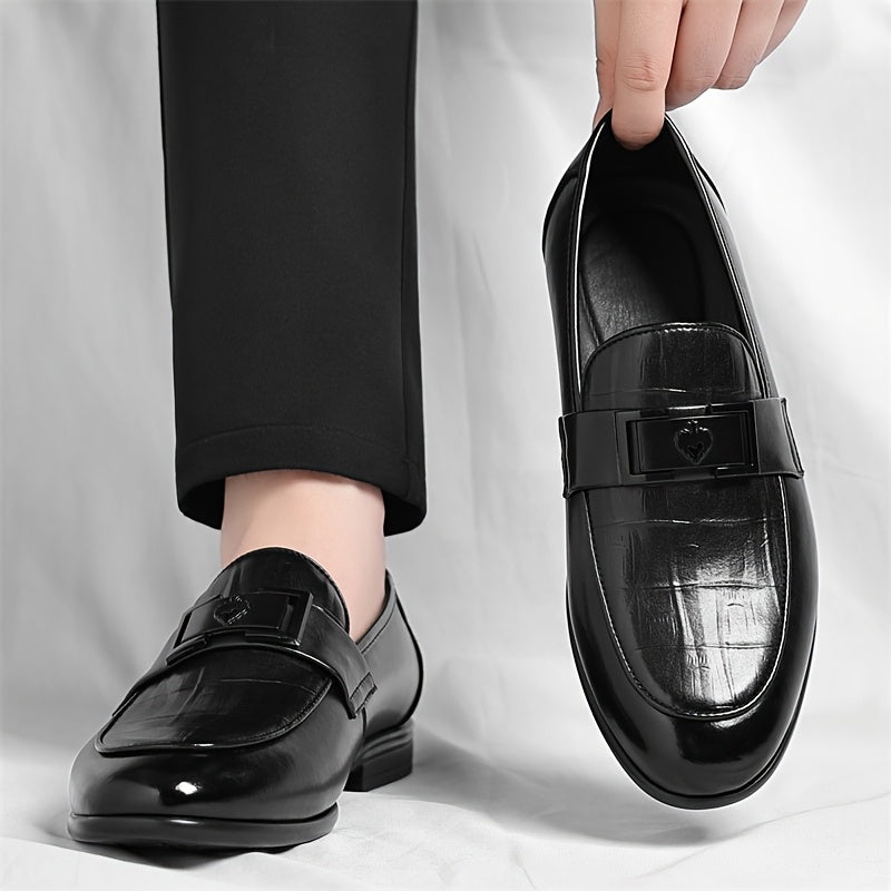 Men's Business Casual Slip-On Loafers with Breathable Microfiber
