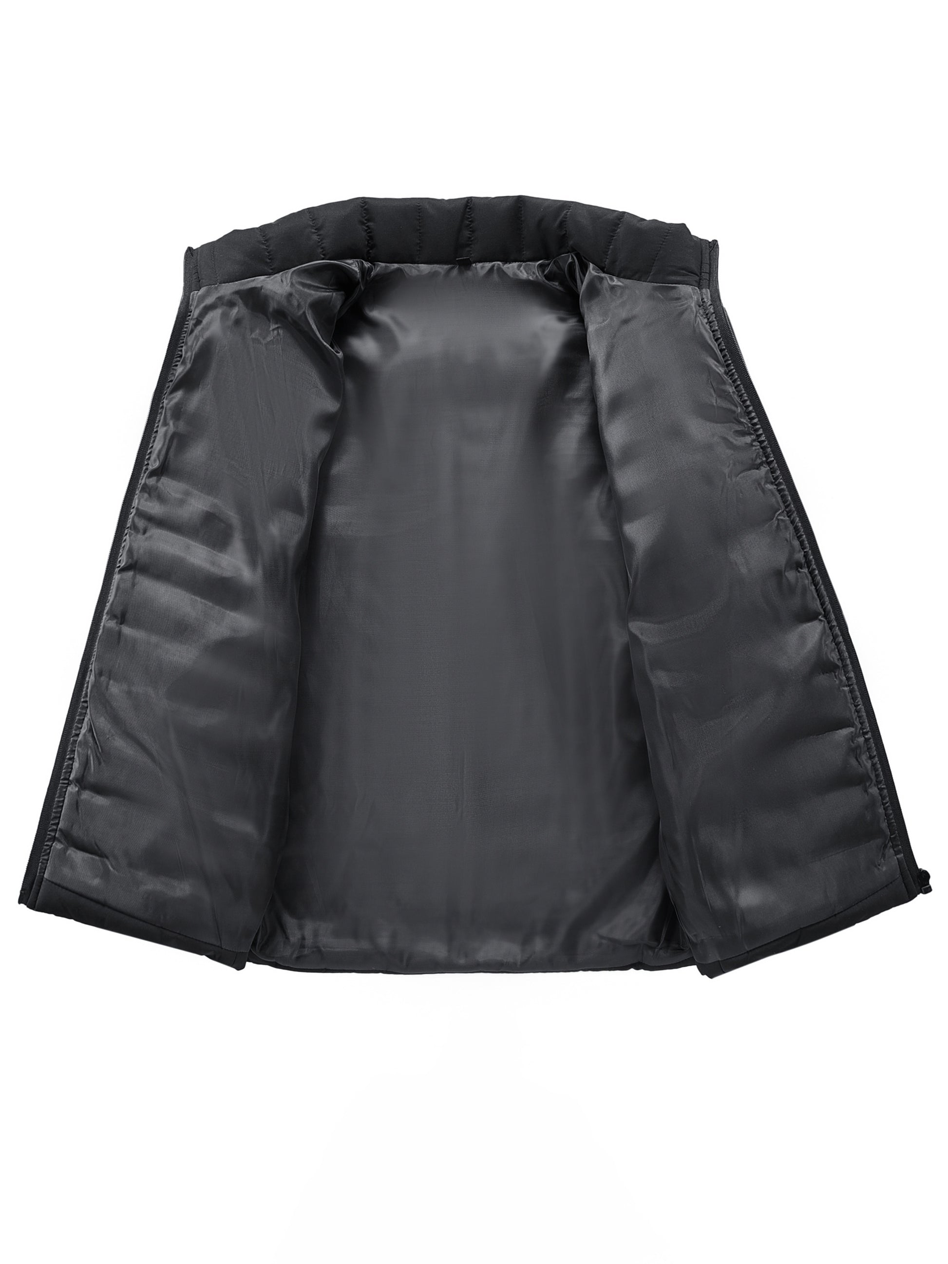 Lightweight Black Quilted Jacket for Men, Featuring a Fashionable Collar And a, Available in Plus Sizes - ayq