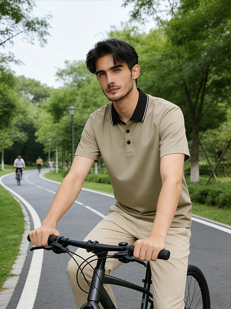 Quick-Dry Men's Short-Sleeve - Trendy Calvin Print - ayq