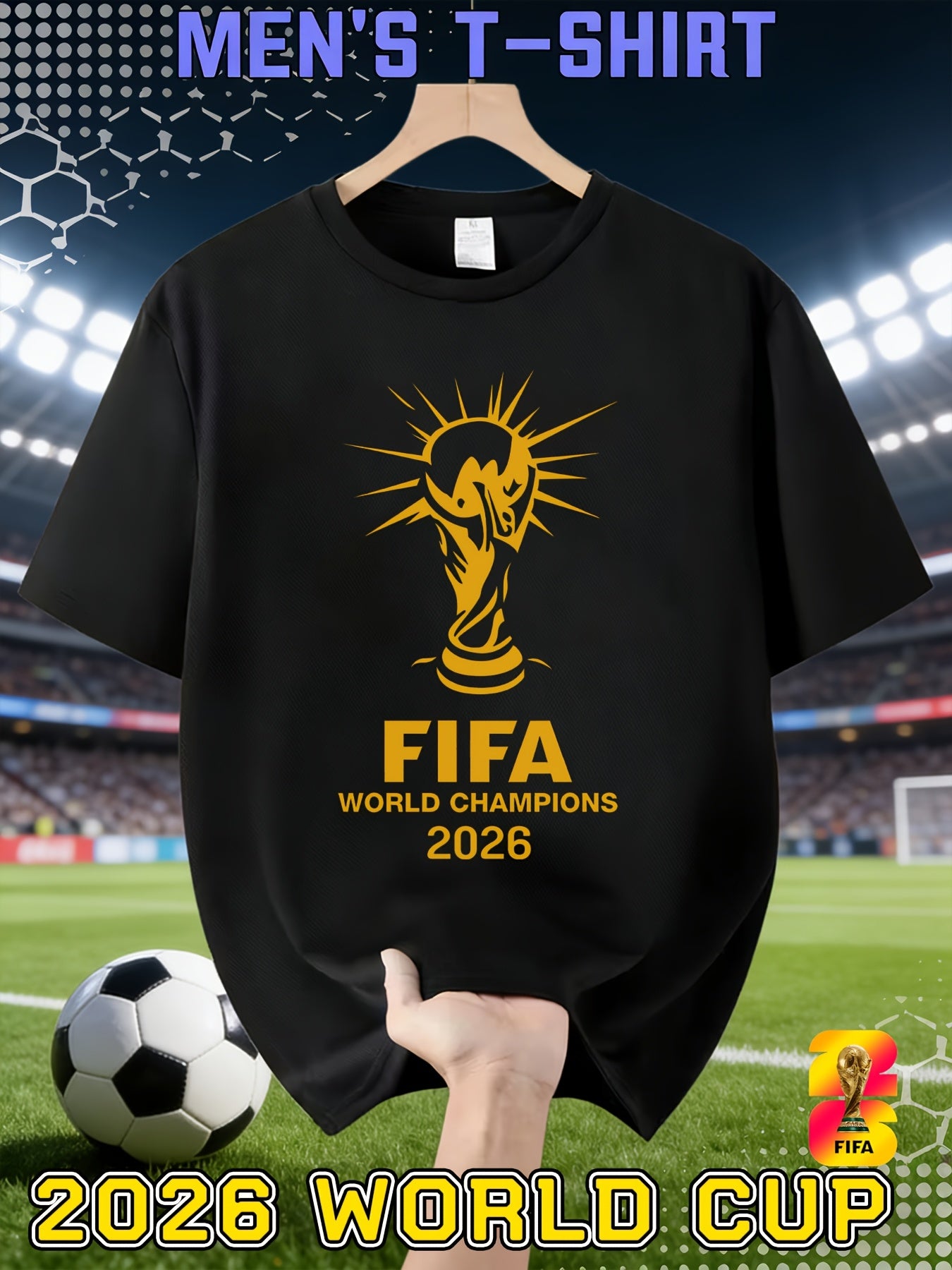 Men's 2026 FIFA World Cup Casual Crew Neck T-Shirt