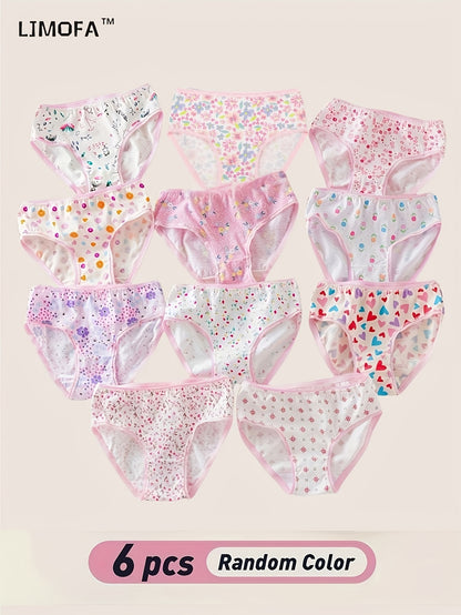 Girls' Cotton Floral Briefs Underwear - Soft, Breathable Comfort