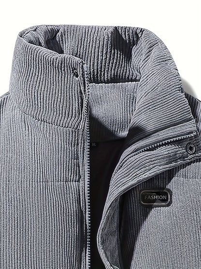 Men'S Heavyweight Winter Jacket - Thermal Insulated Cold Weather Coat with Full-Zip Closure, Front Zipper Pocket - Brown Outer Shell for Everyday & Formal Use - Non-Stretch Fabric Construction - Fall/Winter Outerwear, Winter