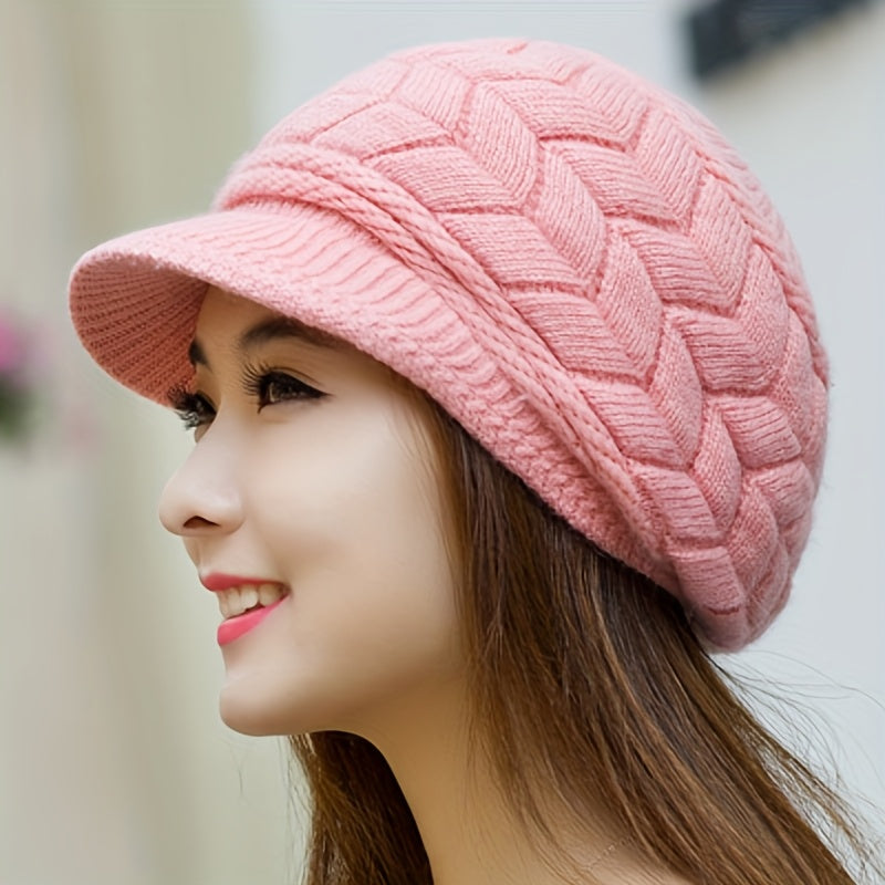 Women's Wool Beret Hat Warm Autumn Winter Outdoor Cap
