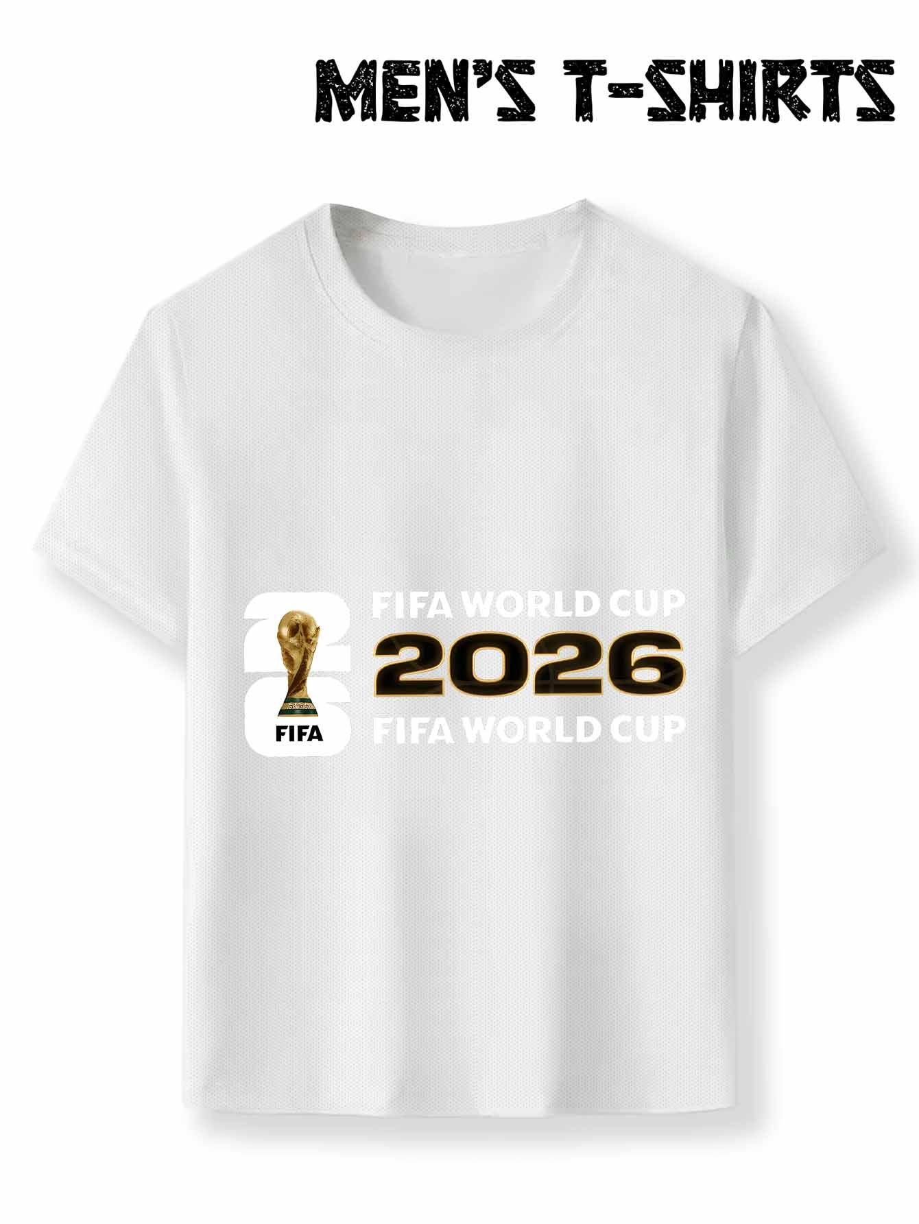 Men's FIFA World Cup 2026 Mesh T-Shirt, Casual Sporty Style