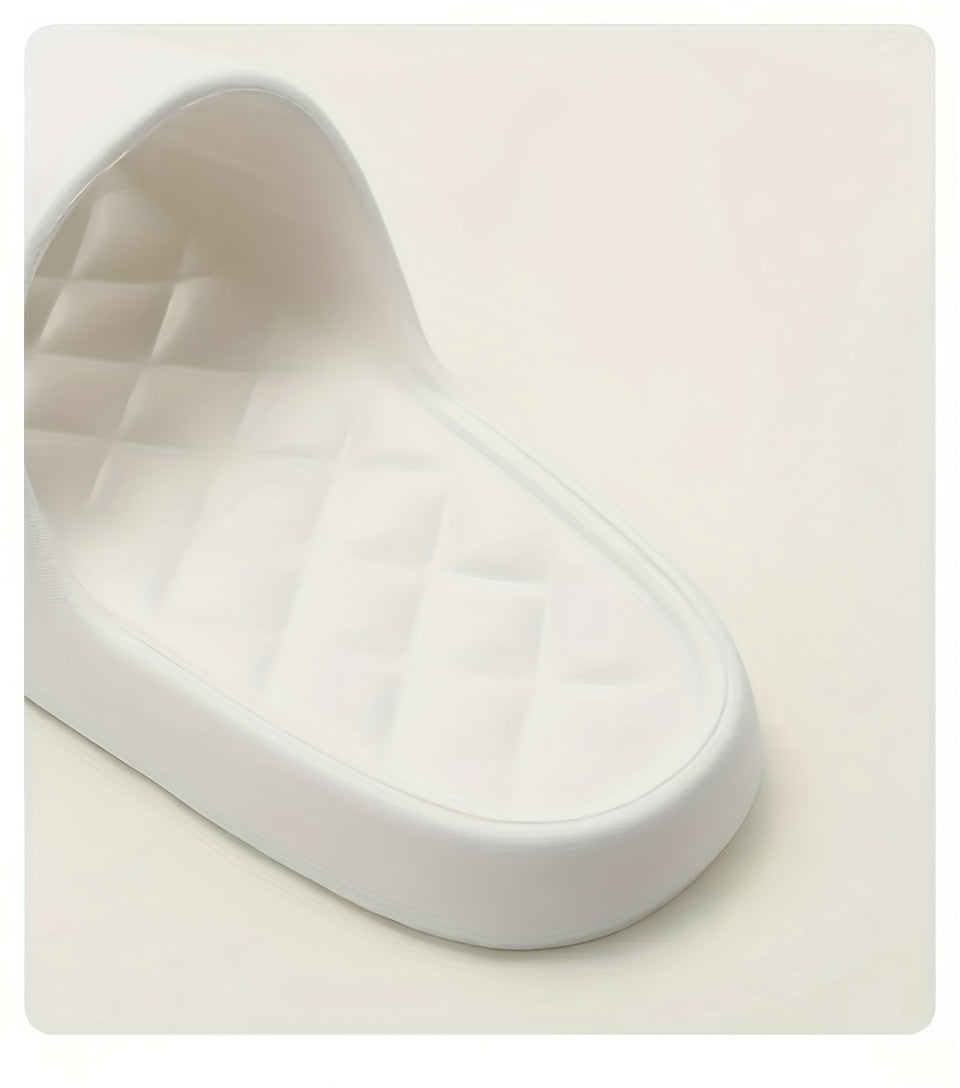 Four Seasons EVA Slip-On Slippers, Simple Positioning Print, Versatile Slip-On, Casual Soft Sole, Non-Slip Bathroom Slides, Unisex Household Slippers for All Seasons - ayq